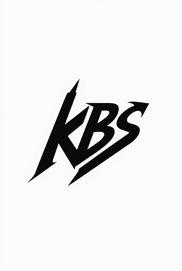 A stylish logo for a football app, black and white, featuring the letters "k", "b", and"t"
