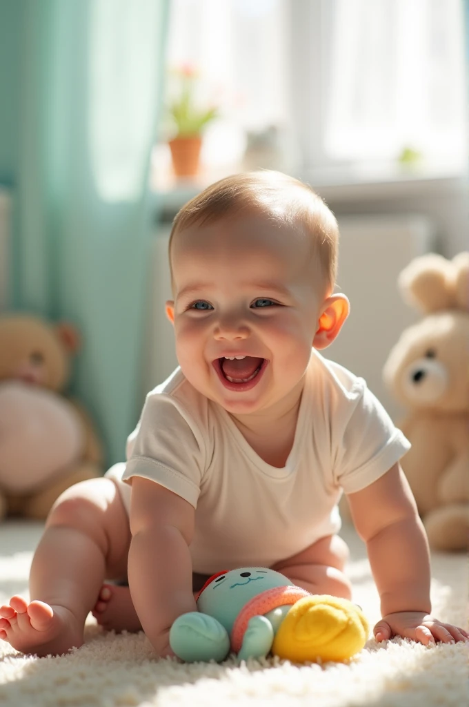 Un bébé d'un an qui sourit