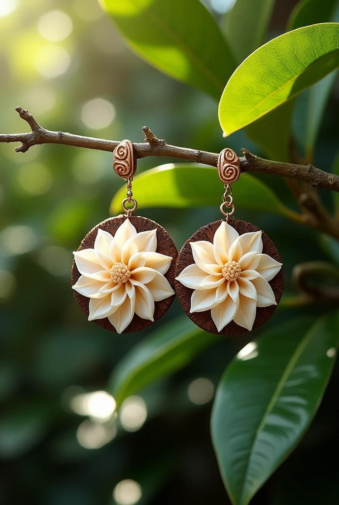 Please can you help me draw a Gardenia to be carved as coconut shells earrings - 2-4inches (5-10cm) in diameter.