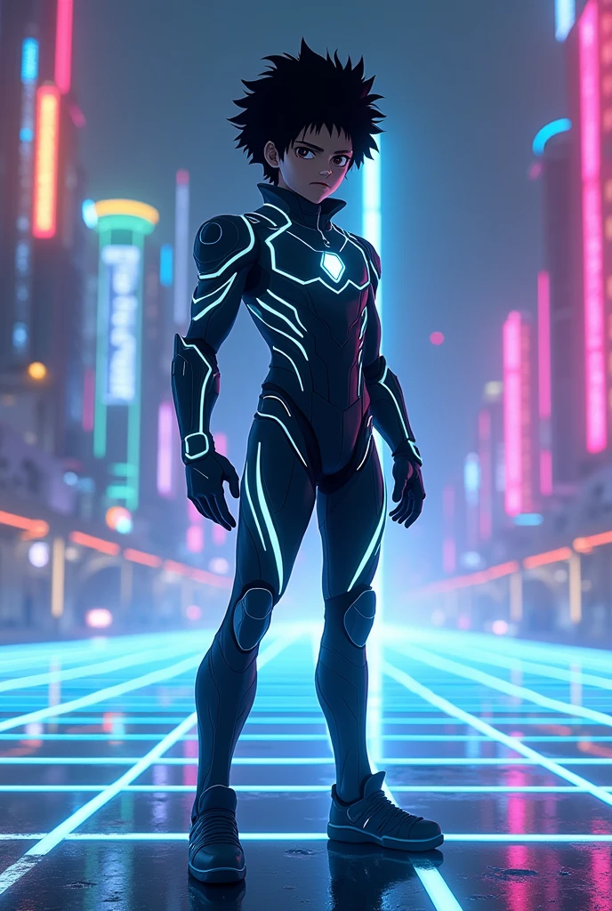 Deku with suit of tron the legacy