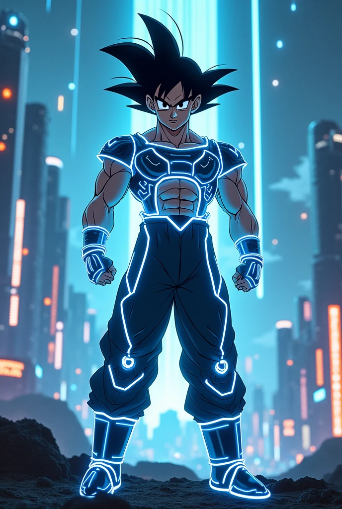 Goku with suit of tron the legacy