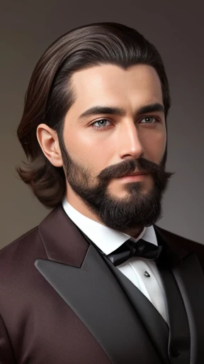 A handsome man, Baal Shem Tov , Short hair focus on the face.