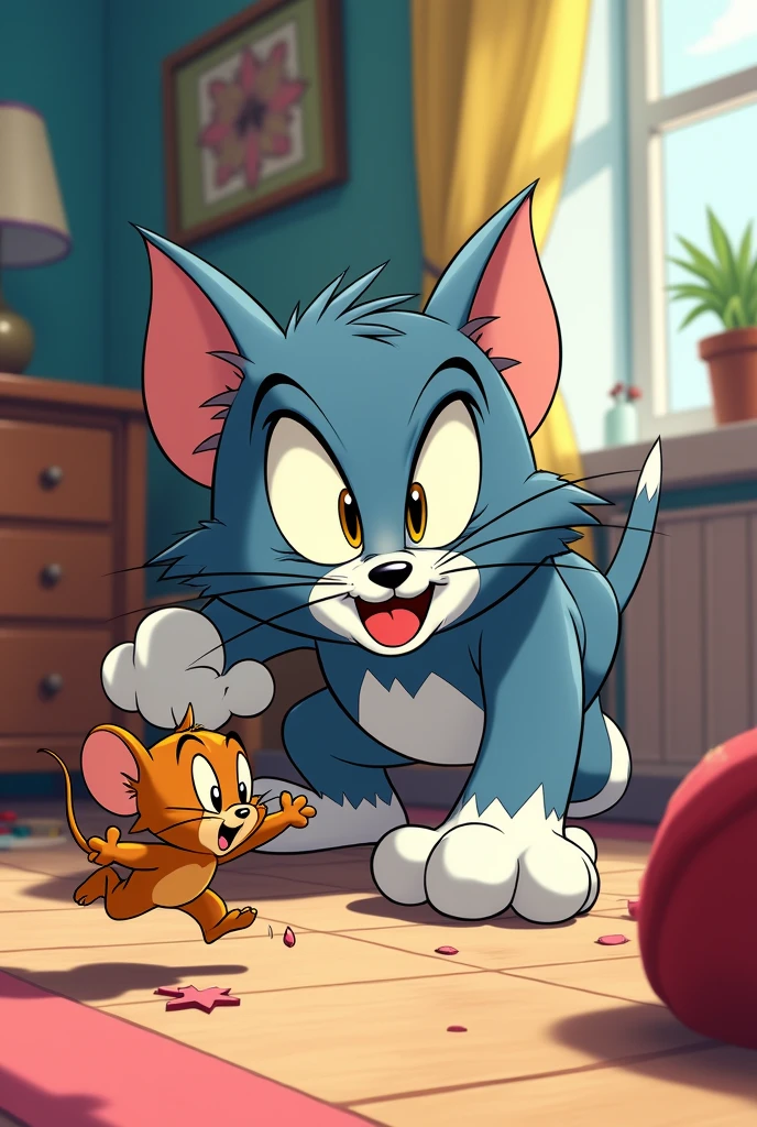 Tom y Jerry ,style anime
