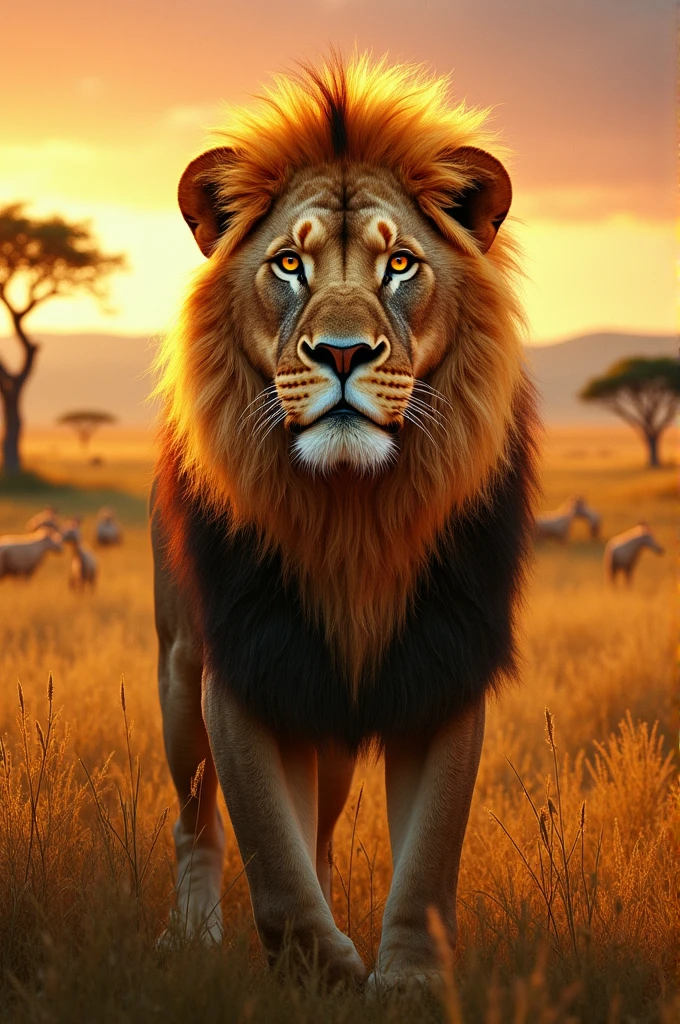 Real lion with N J letters