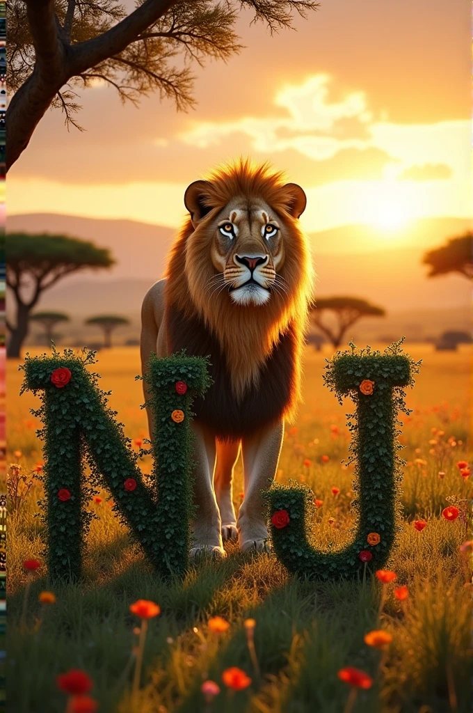 Real lion, N J letters