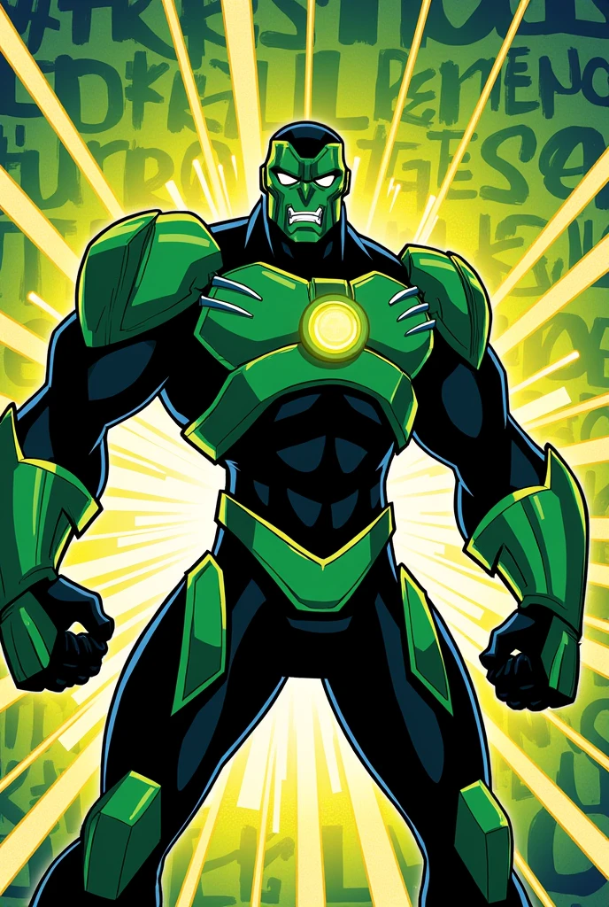 An image to print and cover my notebook. It needs to have Ben 10's alien "ULTRA T" and behind it written everywhere "ULTRA TESÃO"