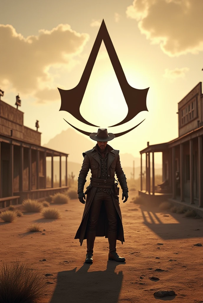 The Assassin's Creed logo in the cowboy era
