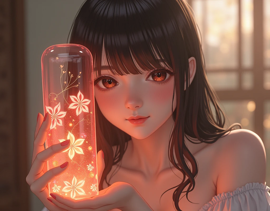{{{{{3,318 trillion pixels high resolution, nsfw, Realistic scenery and lovely Japanese girl who is sexual smiling as her nudity in a romantic Cylindrical crystal herbarium filled with flower oil, thicken the lips look pretty, Boobs are fluffy and bouncy, Tits that get rounder bigger her deep tight cleavage}}}}}, {{{{{detail of The sexual smiling face of a neat and cheerful girl loved by everyone, Her nipples and romantic deep sexual smiling Inside a herbarium soaked in female hormones oil depicted in detail, A detailed her repeatedly drastic Orgasms that make the uterus tremble}}}}},{{{{{The hormones in the herbarium cause the innocent girl to flush her face remains a girl only her body changes rapidly tits swelled up to P-cup tits form two beautiful mountains revealing a tight cleavage, A neat girl who traces her crotch with her fingertips and with a moan experiences her first climax and innocent Masturbation that traces the sexual zone, It's too cute and innocent to see her go into her own world nipples out sexual smiling and Masturbation that traces the sexual zone as she climaxes over and over again, magical in a romantic Cylindrical crystal herbarium filled with female hormones, All the sexiness that's amplified inside her makes her smiling, Cuteness preserved forever shining in exchange for life from her, her beautiful slender underbust, slender curvy cute waistline, an lewd fetish for lips and necks and waistlines, her clearer nip line from underbust to hips, gloomy straight long wig, thick vivid lips}}}}},{{Extremely detailed}},{{{{{heroine girl's Sexually unused body with pure and innocent aura}}}}}