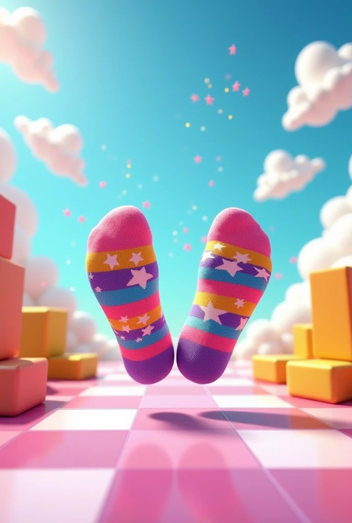 A Roblox emote showing the soles of the feet