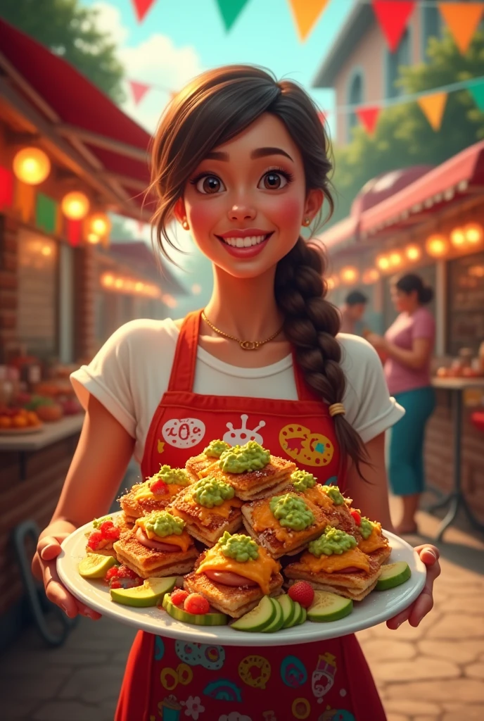 Diana nachos prepared in Guatemalan style