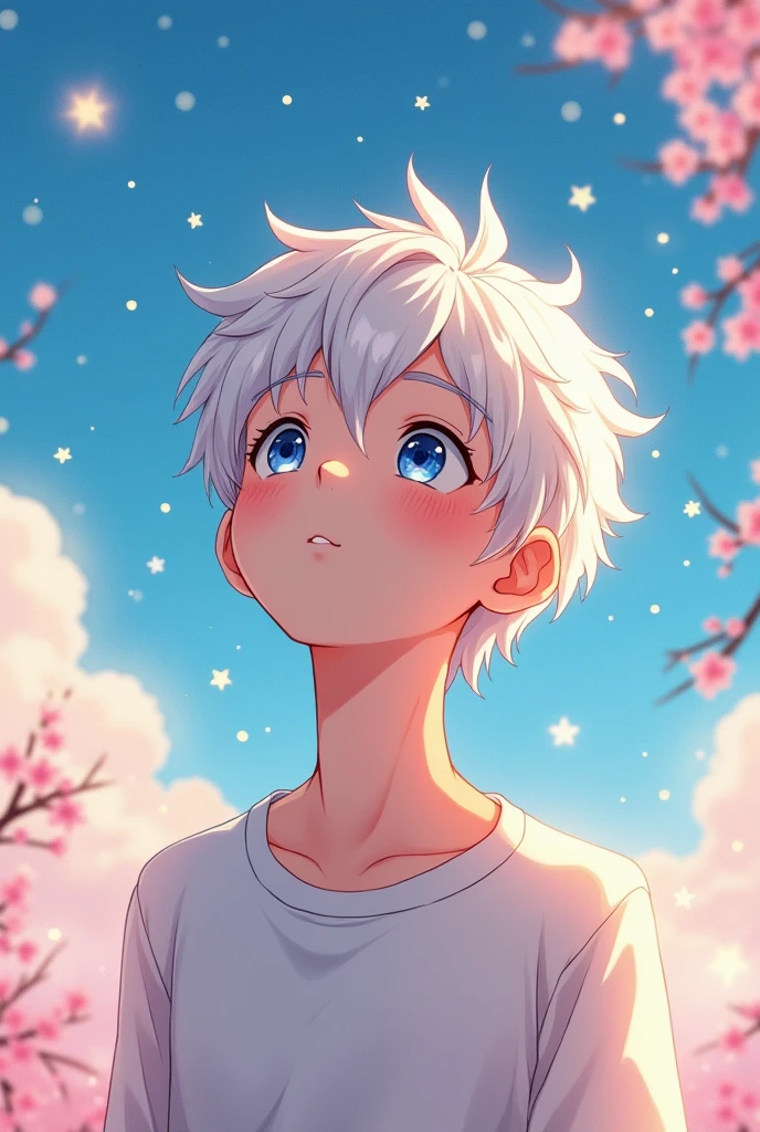 **I'm a skinny gay anime boy, with freckles and strangely white hair and with bright stars that turn on and off in her hair and a very innocent attitude*