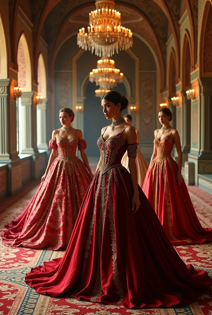 Dresses similar to the one worn by Hurrem Sultan in the series The Magnificent Century