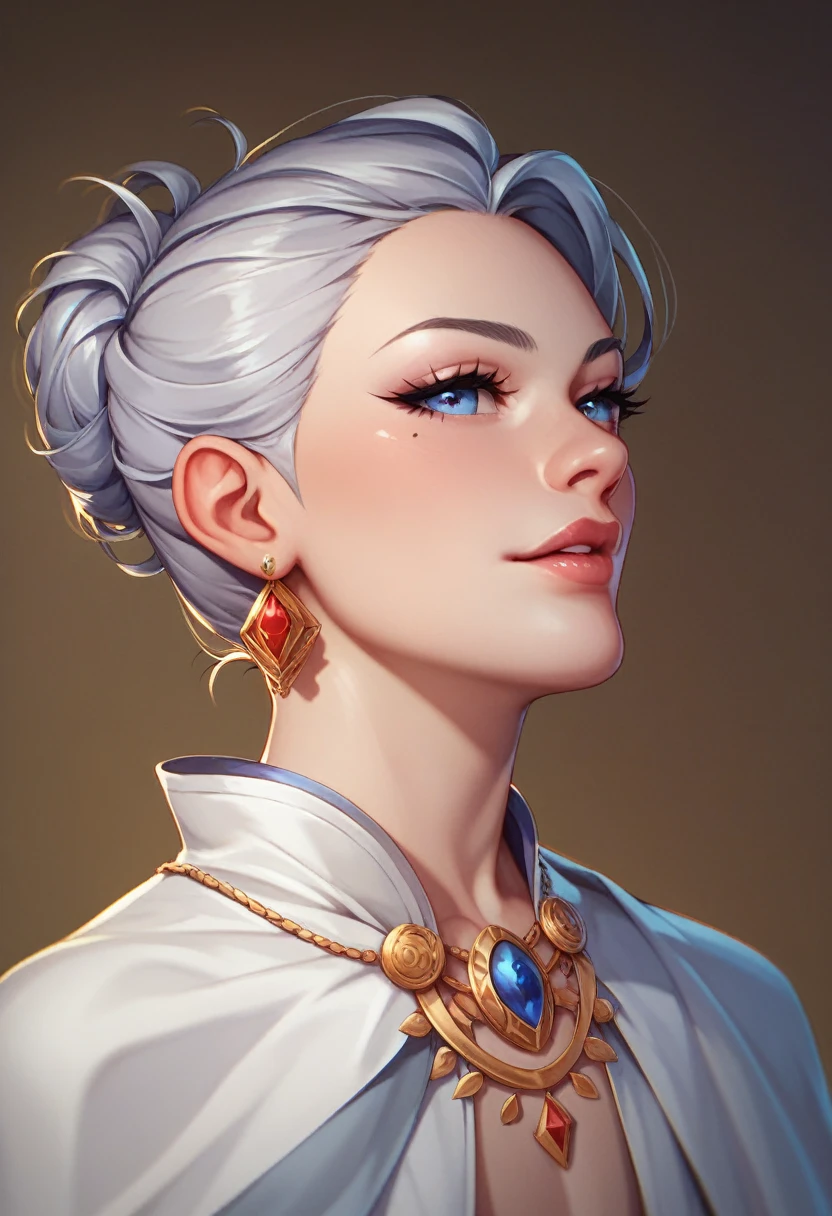 Silver silk cloak