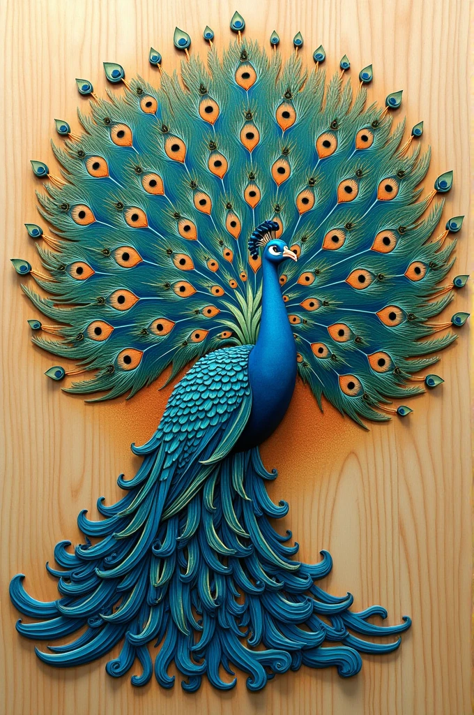Peacock image that can be engraved in a 7 cm x 7 cm area