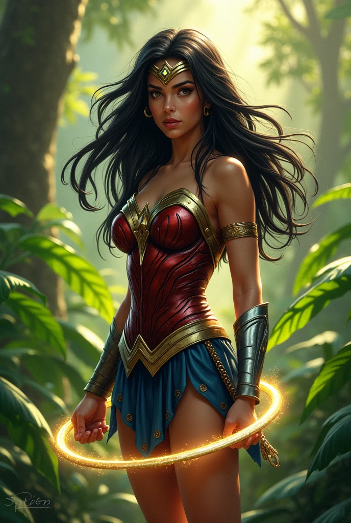 Teenage Amazon warrior haunted by the spirit of Wonder Woman