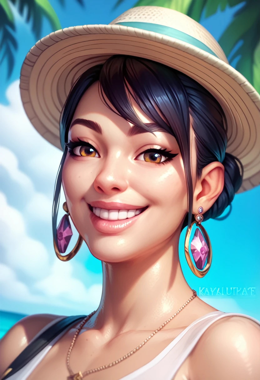 (masterpiece) (best quality) (detailed) (8k) (sharp focus), 1 adult female, calm smile, Asian