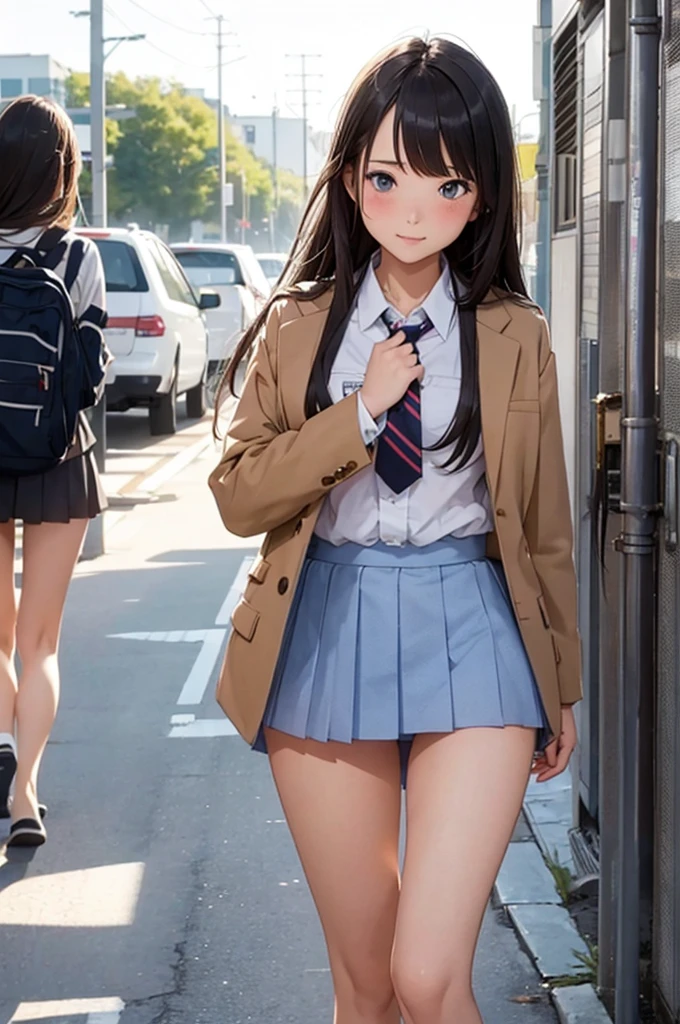 (((Showing off the panties))), upper body in normal clothes, open legs, various place, outdoor,