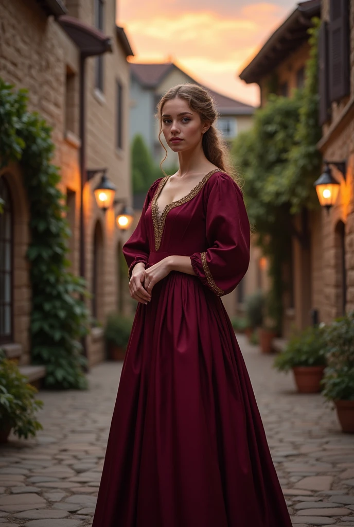 Medieval dress without much volume