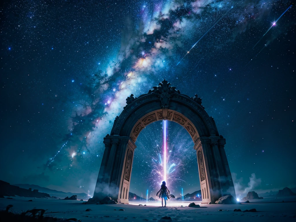 Mystical portal, huge, epic, Galaxy, stars,