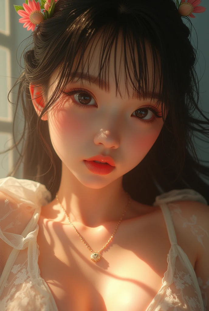 {{{{{3,318 trillion pixels high resolution, nsfw, Realistic scenery and lovely Japanese girl as her nudity in a romantic Cylindrical crystal sparkling herbarium filled with flower oil, thicken the lips look pretty, Boobs are fluffy and bouncy, Tits that get rounder bigger her deep tight cleavage}}}}}, {{{{{detail of The smiling face of a neat and cheerful girl loved by everyone, Her Upward facing cute nipples and supple legs and romantic smiling Inside a sparkling herbarium in female hormones oil depicted in detail, Trapping her in a cylindrical sparkling herbarium and oiling her to make her pretty and sexy, While it's being remade she gets a smiling look on her face}}}}},{{{{{The hormones in the sparkling herbarium cause the innocent girl to flush her face remains a girl only her body changes rapidly tits swelled up to X-cup gazongas form two beautiful mountains revealing a tight cleavage, A neat girl who open her legs and traces her crotch with her fingertips and with a moan experiences her first climax and innocent Masturbation that traces the sexual zone, It's too cute and innocent to see her go into her own world nipples out smiling, magical in a romantic Cylindrical crystal herbarium filled with female hormones, All the sexiness that's amplified inside her makes her smiling, Cuteness preserved forever shining in exchange for life from her, her beautiful slender underbust, slender curvy cute waistline, an lewd fetish for lips and necks and waistlines, her clearer nip line from underbust to hips, gloomy straight long wig, thick vivid lips}}}}},{{Extremely detailed}},{{{{{heroine girl's Sexually unused body with pure and innocent aura}}}}}