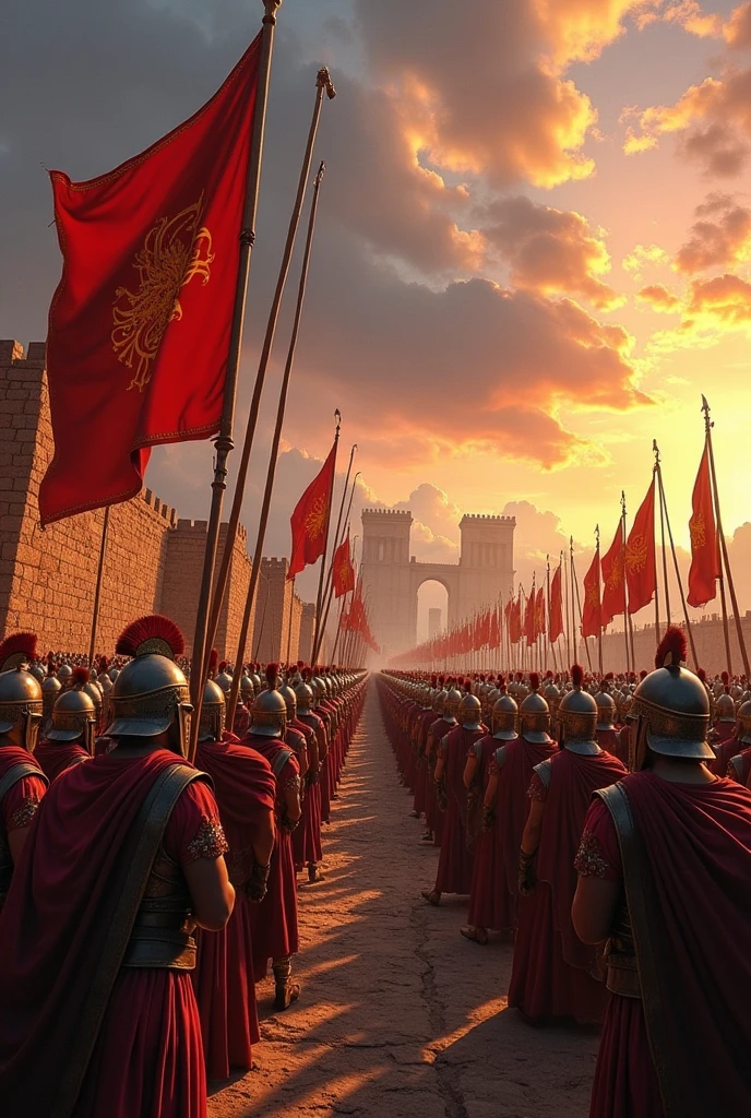 I want you to generate a Persian army and a small Greek army , The Greeks are defending a city
