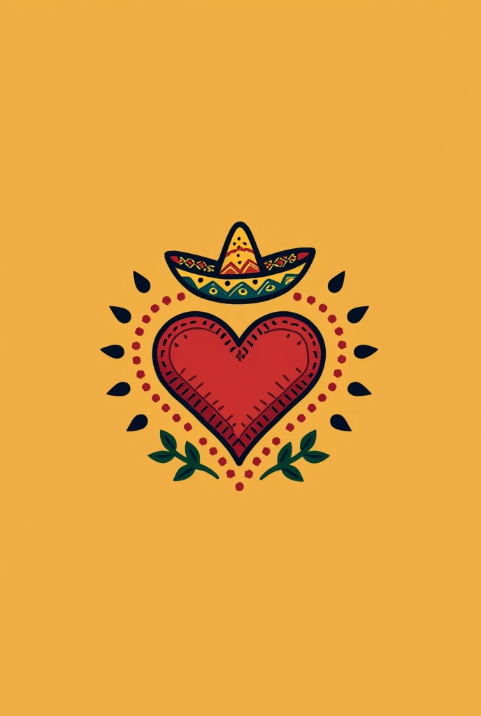 Mexico-inspired logo that evokes memories of the heart, but in a minimalist style