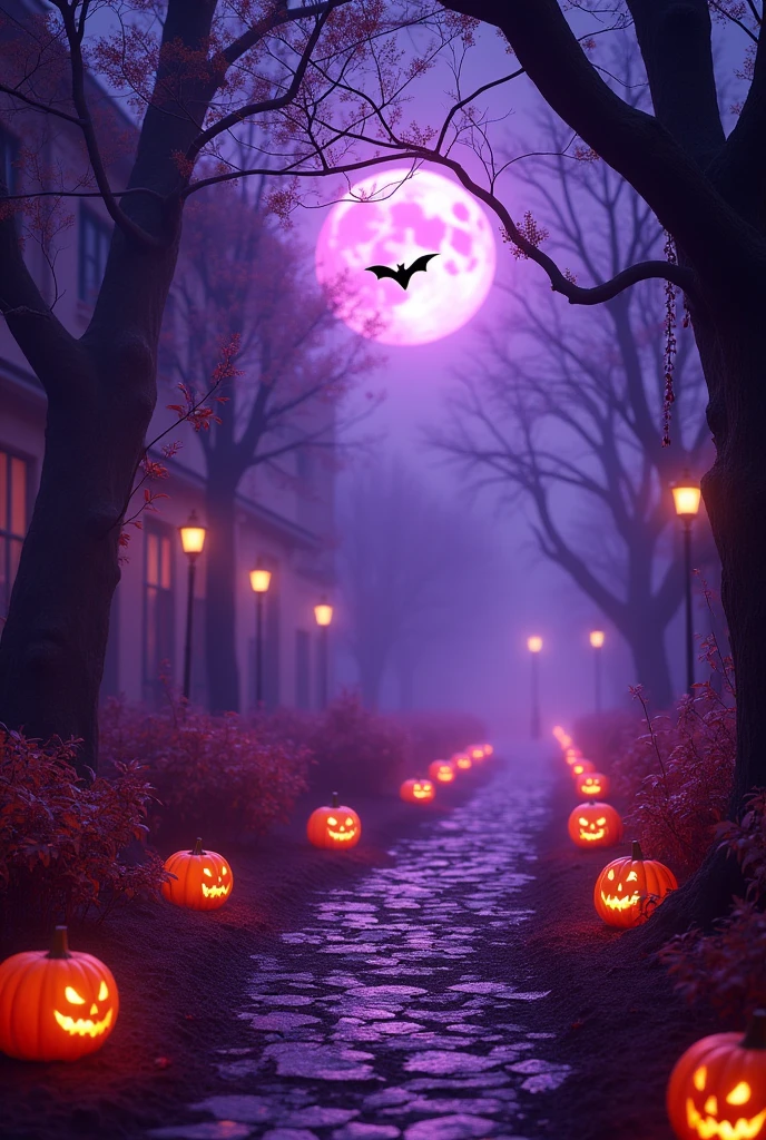 Halloween party announcement with a purple theme to announce the first batch on Instagram that I couldn't resist going to, for those over 18 years old.