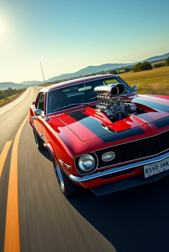 Car with big engine 
