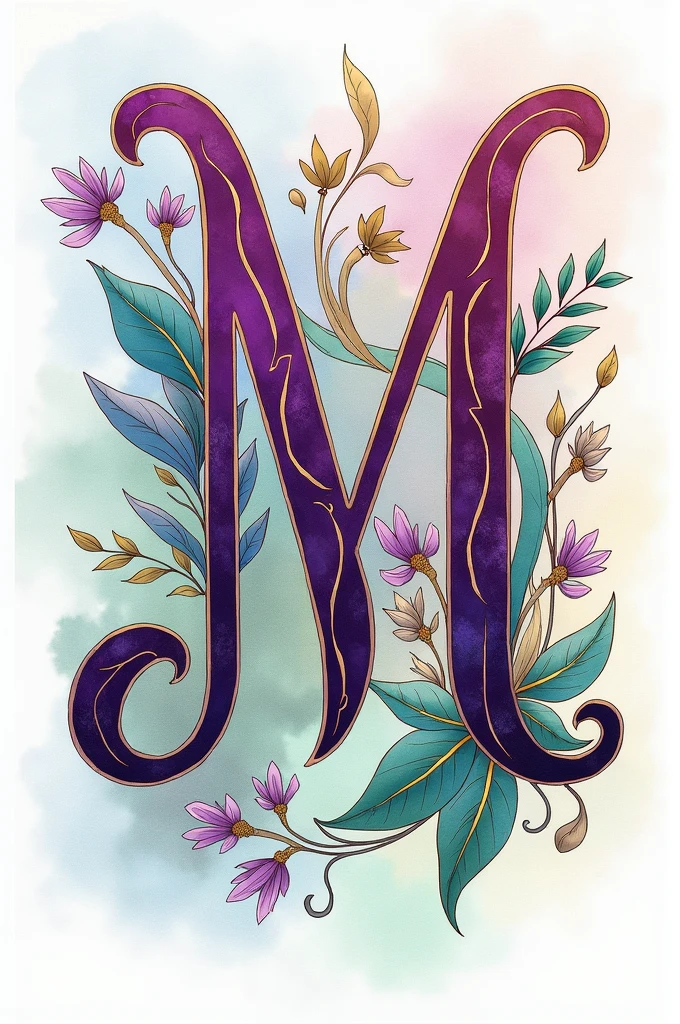 A drawing with the letters M and A