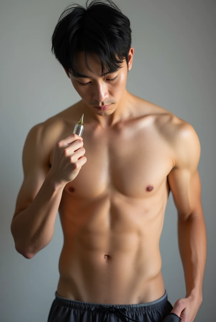 Korean man showing his penis