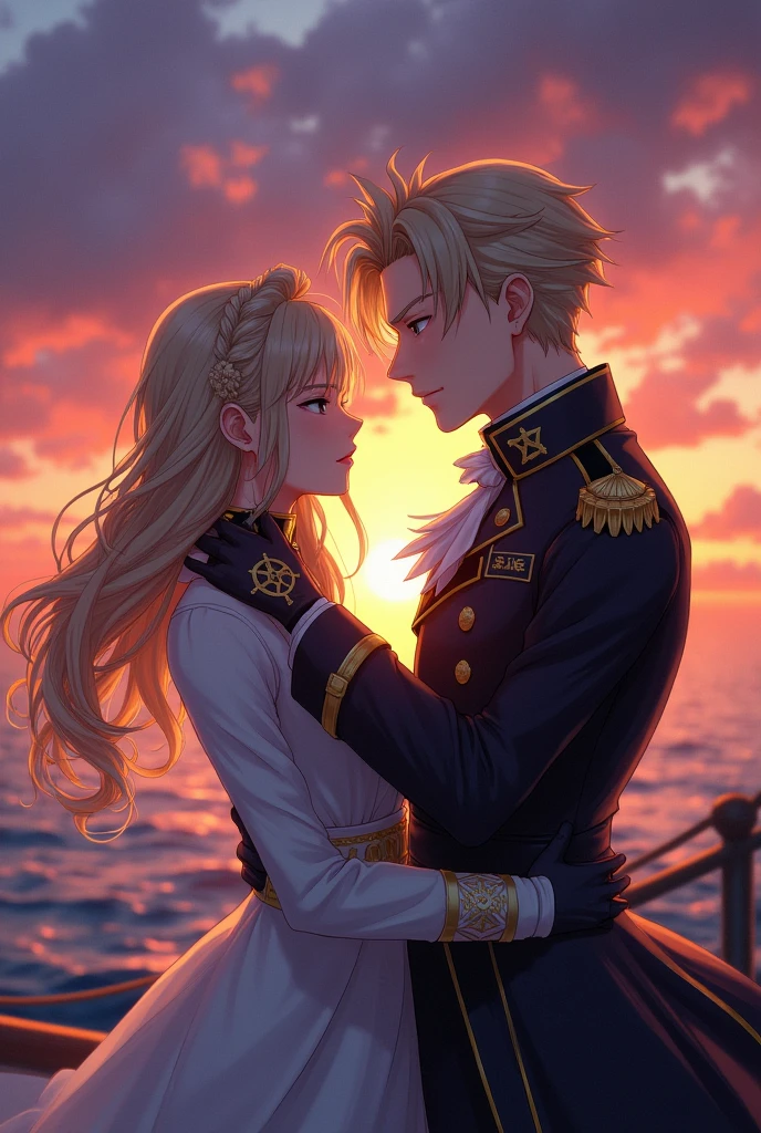 Friedrich from Azur Lane and he's holding me with a collar