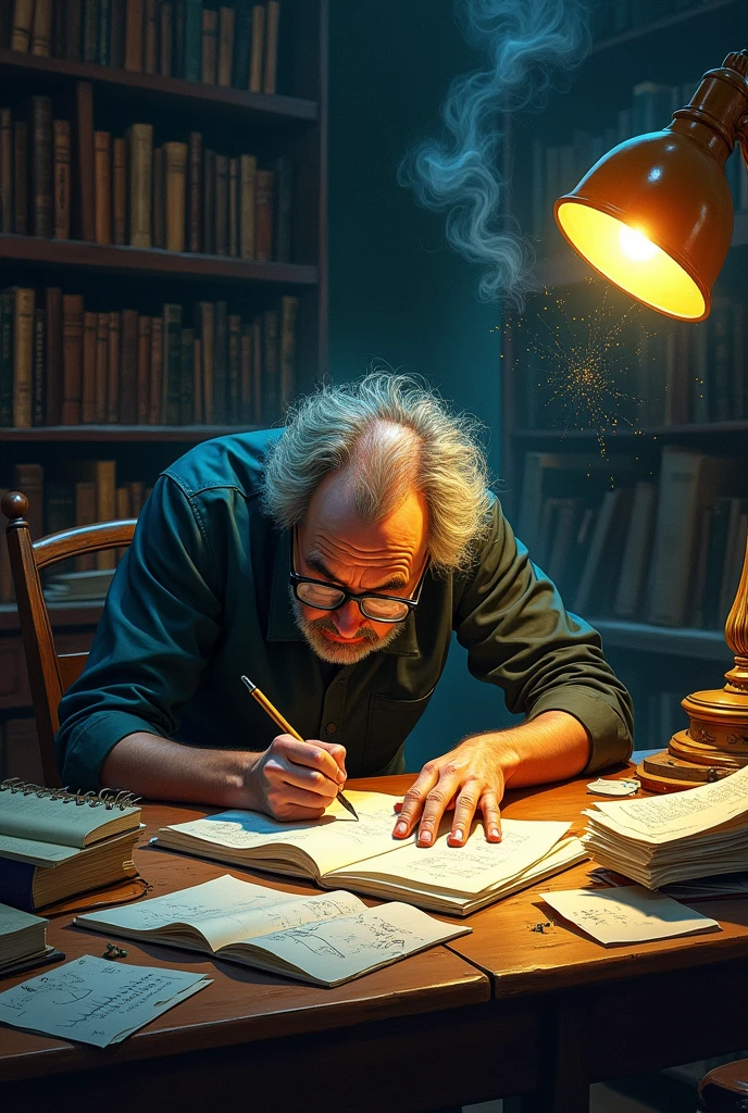 Imagine a mind working intensely