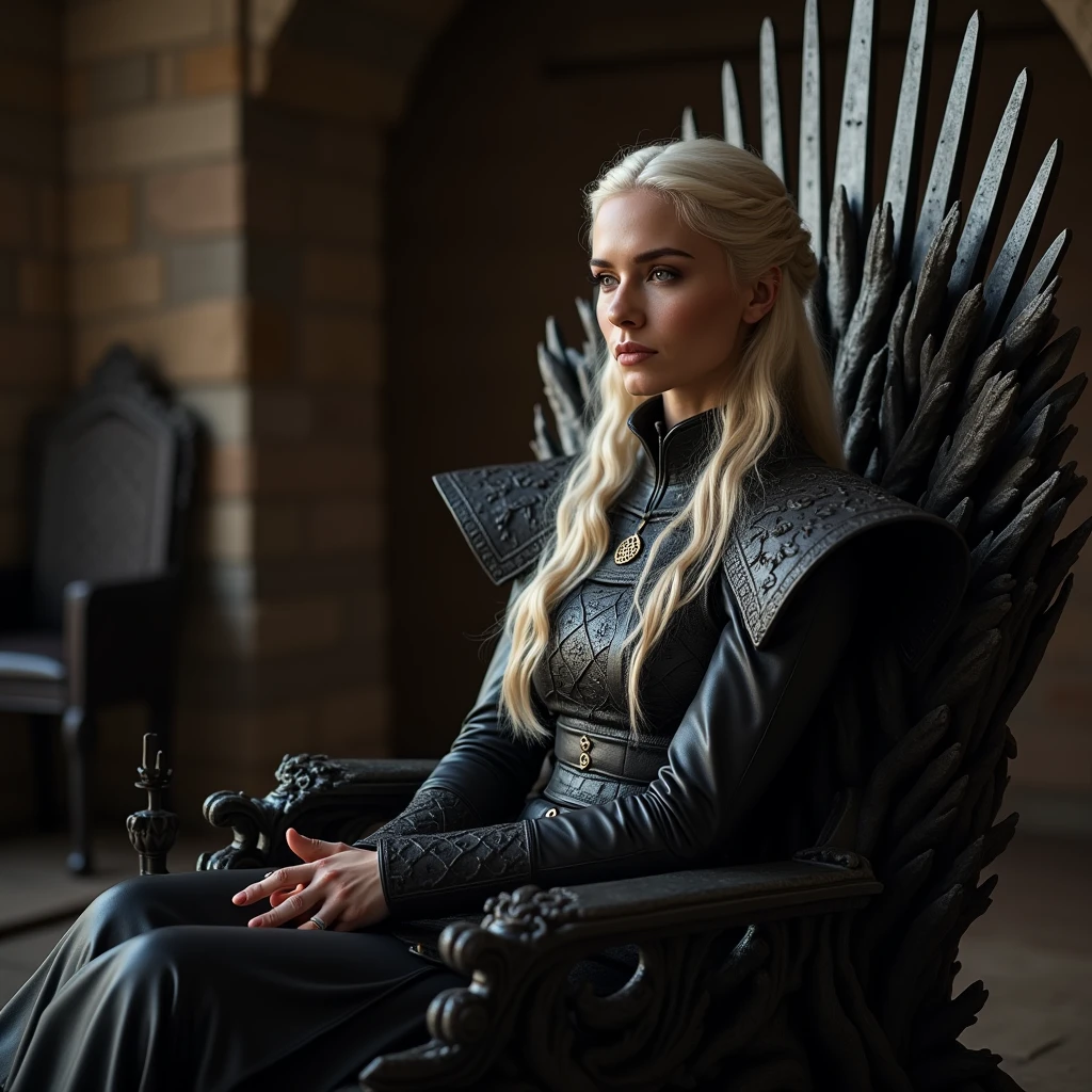 Daenerys targaryen sitting in iron
