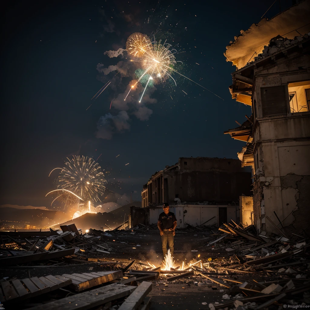 Imagine the city of Naples in Italy aftermath vesuvius explosion