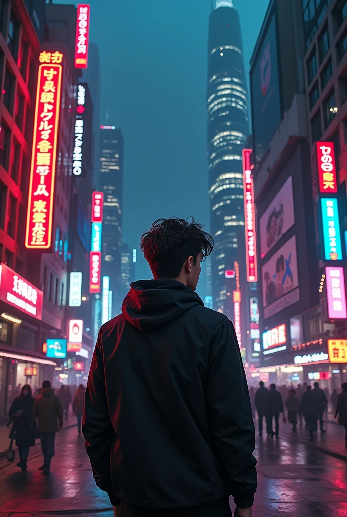 How many different faces around me, But I kept. How many cities, Roads, I gave you love. Like madness, Love drove me crazy. I'm returning myself and everything forever - for now! 8k, ultra realism, super realism, super detail, retrowave, cyberpunk, brunette man in the center, dark sky