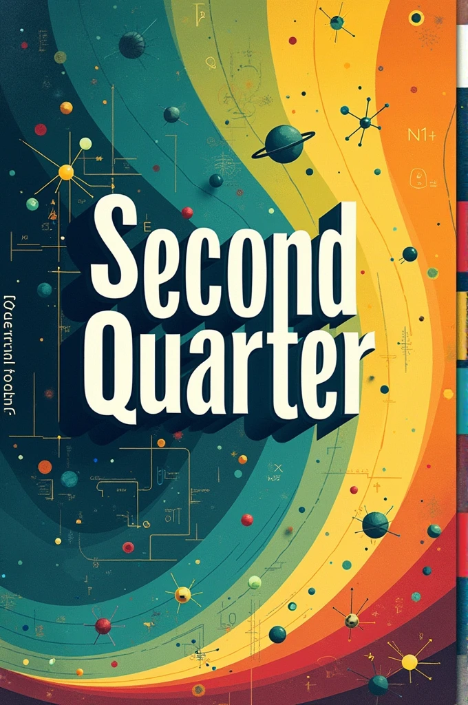Create a notebook divider that says second quarter for the physics subject