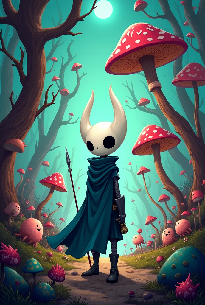 All the characters of Hollow Knight with the art style of Jack's Strange World