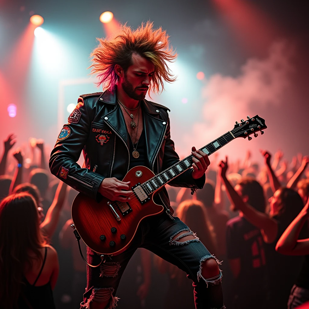 Generate illustrative image of rocking man