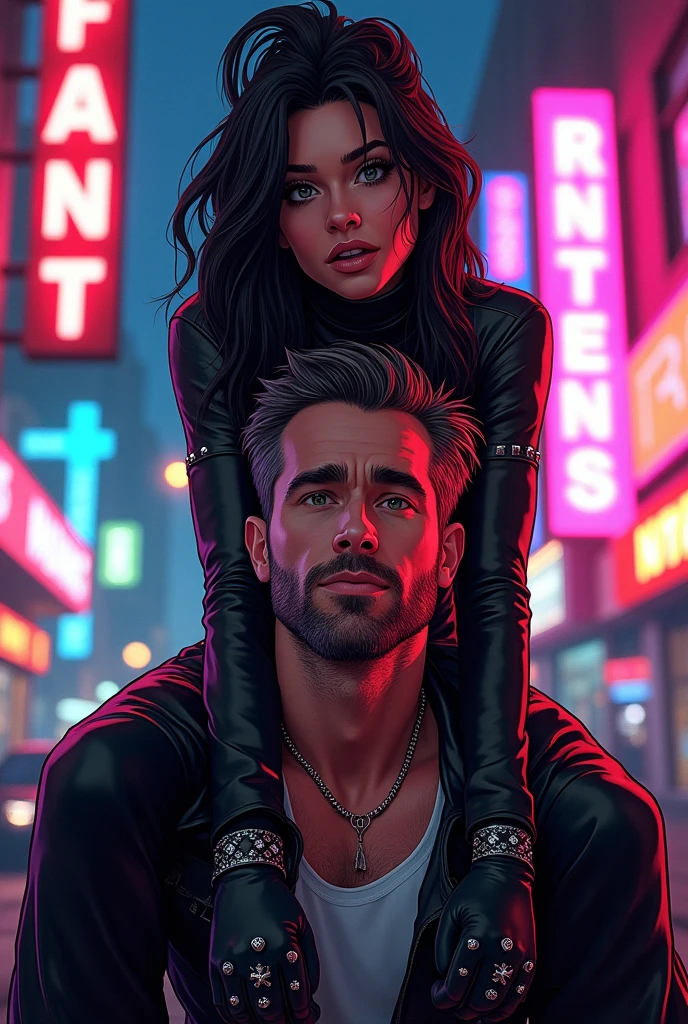 A dominatrix sitting on Ryan Reynolds's face as FreeGuy 