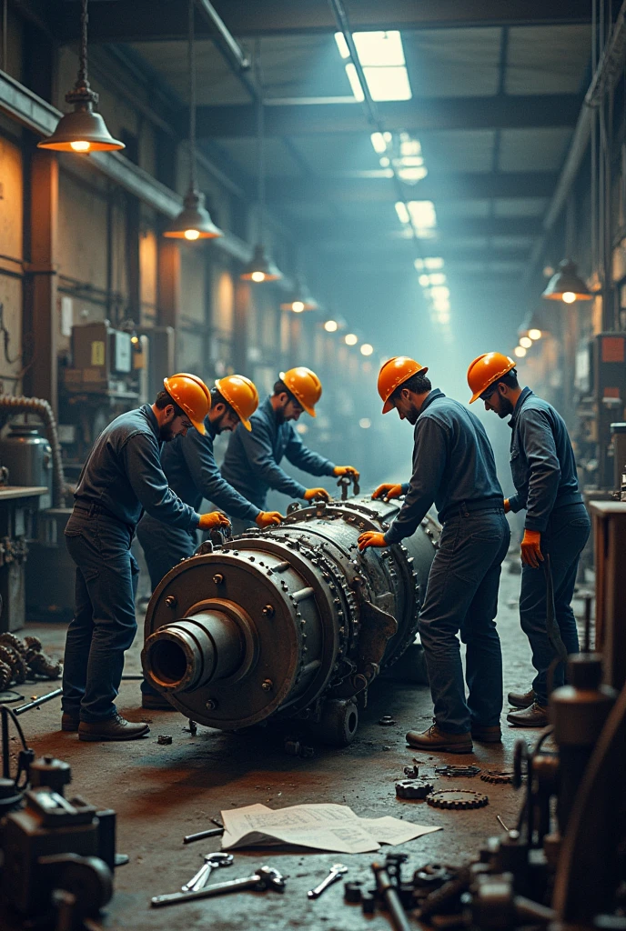 a picture of a band to disassemble a hydraulic cylinder into parts