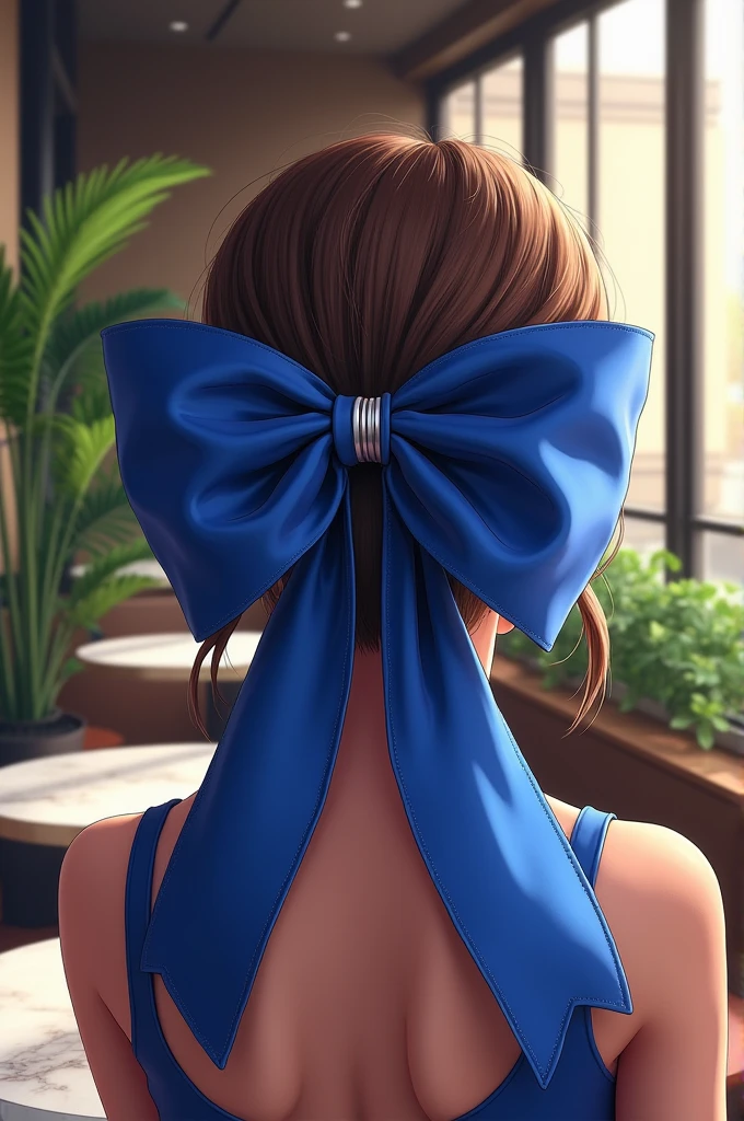 a stylish hair bow that doubles as a self-defense mechanism it features a compact, spring-loaded mechanism that can be triggered to release a short, sharp shock