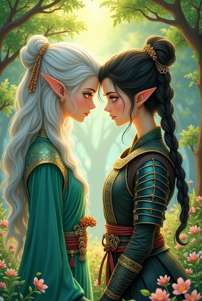 elf falls in love with a samurai girl
