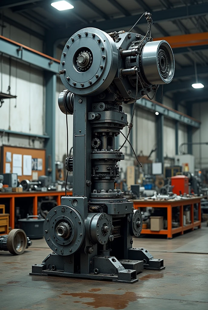 an image of a machine for disassembling a hydraulic cylinder into pieces