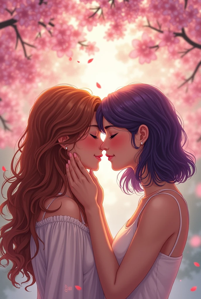 Lesbians kissing 