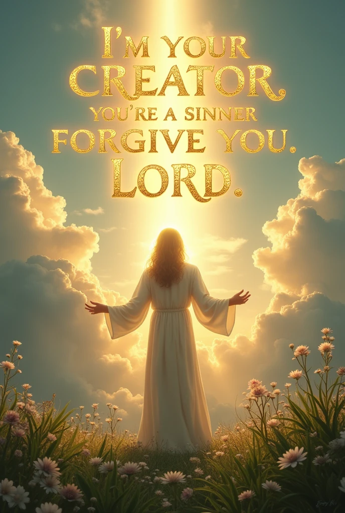 Make a photo saying I’m your creator you’re a sinner but I will forgive you just say thank you lord