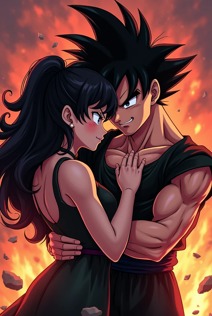 Sex mom and son Goku black