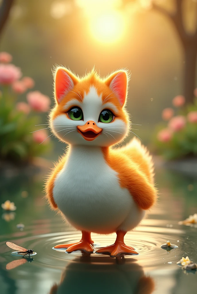 Duck shaped like a cat