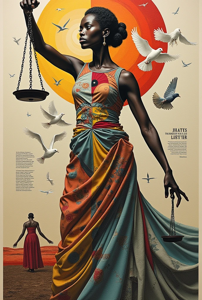 A well-crafted collage on a topic of ethics and human rights, featuring an organized layout and multiple images.