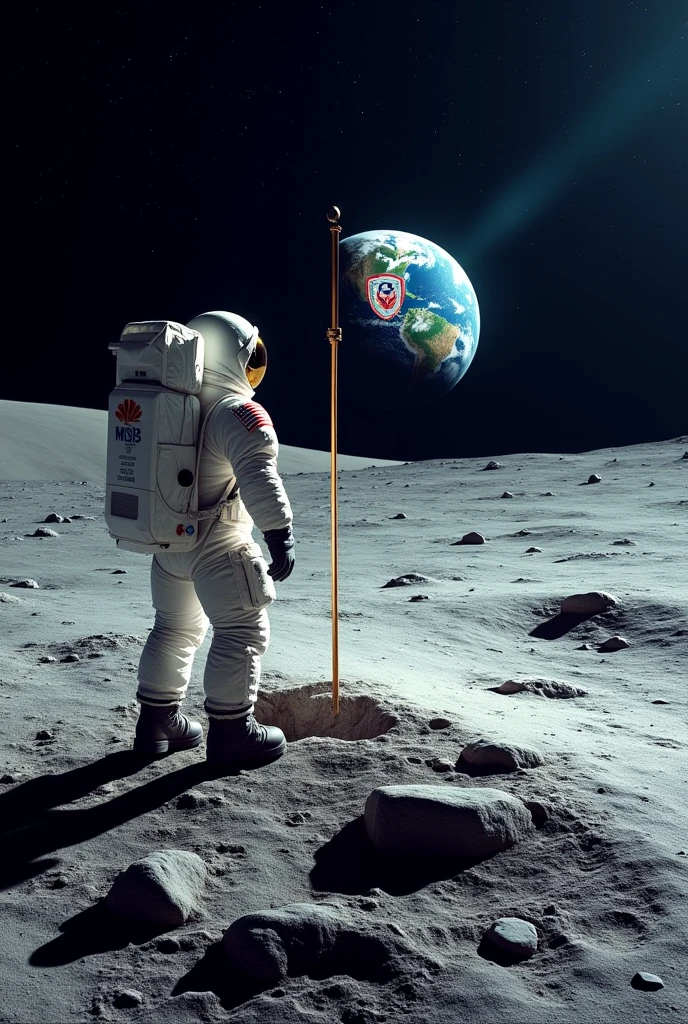 Astronaut on the moon