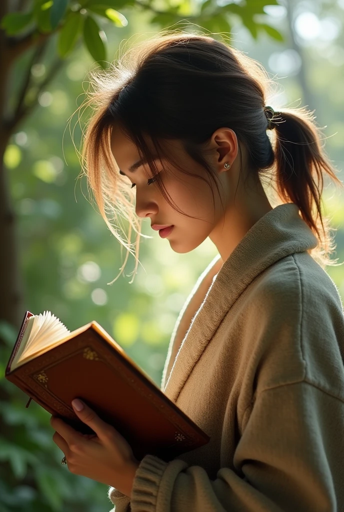 a profile picture of a person reading